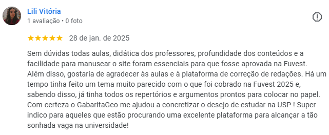 Lili Vitória — Aprovada FUVEST