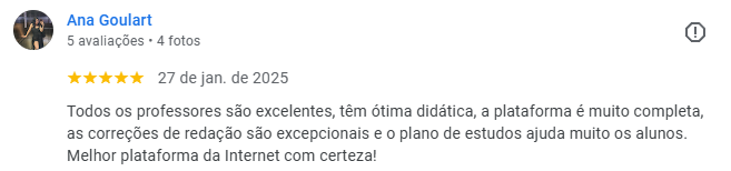 Ana Goulart — Avaliação Google