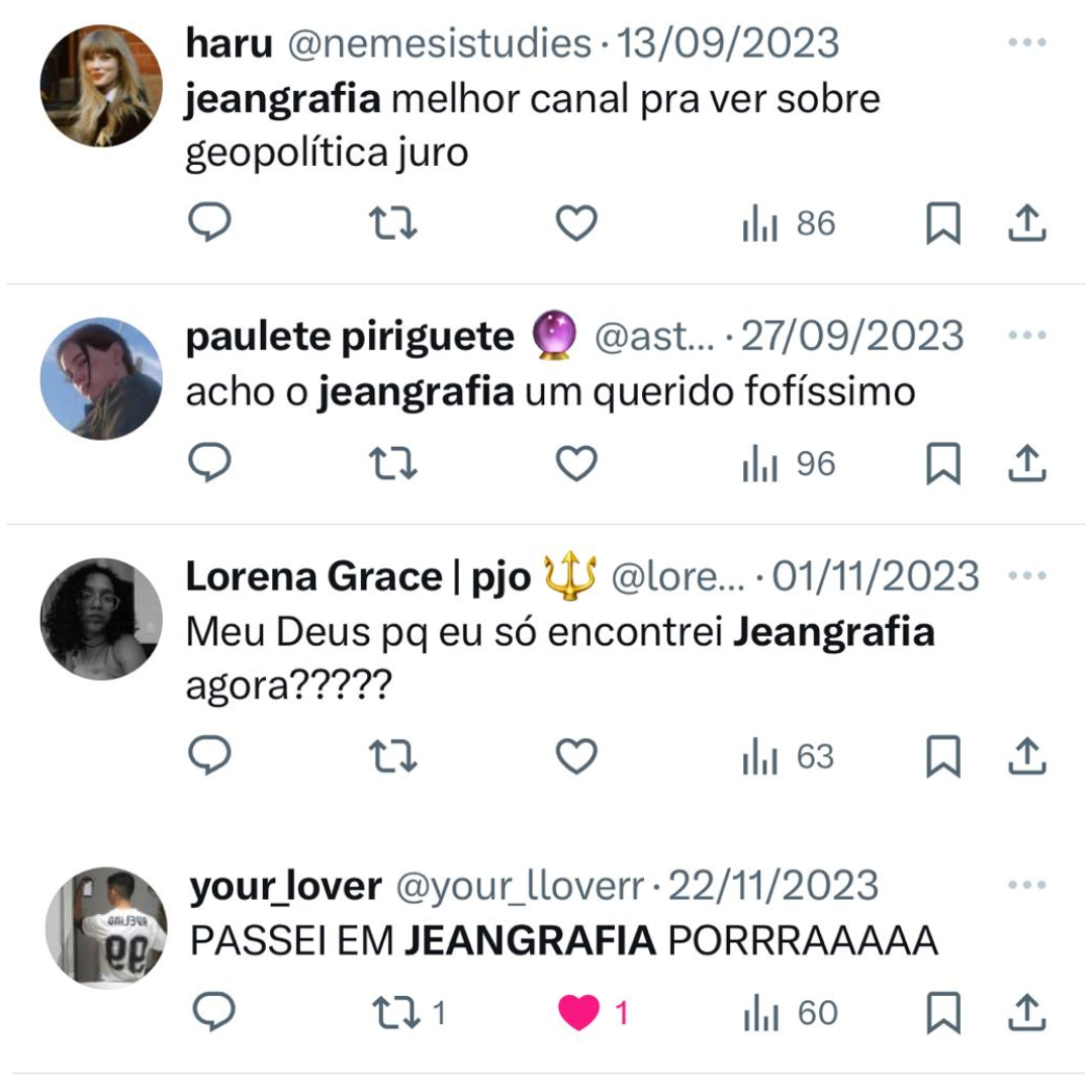 Depoimento no X (Twitter)