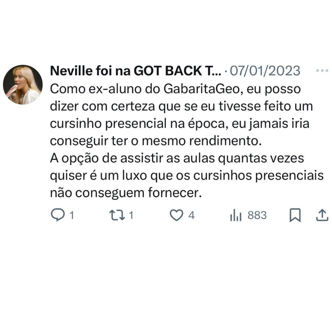 Depoimento no X (Twitter)